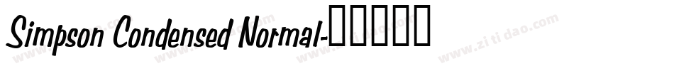 Simpson Condensed Normal字体转换